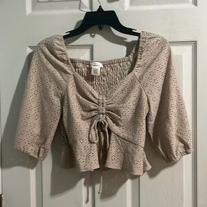 Beige crop top
